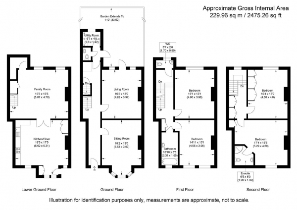 Floor Plan for 4 Bedroom Town House to Rent in High Street, Saffron Walden, CB10, 1AA - £577 pw | £2500 pcm