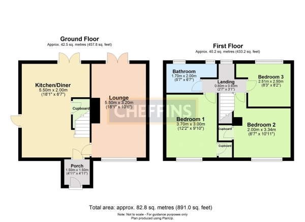 Floor Plan Image for 3 Bedroom Semi-Detached House to Rent in Chalklands, Linton, Cambridge