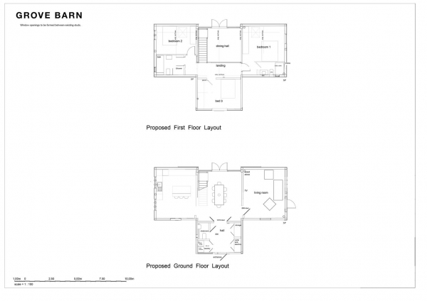 Floor Plan for 3 Bedroom Barn Conversion for Sale in Finchingfield Road, Hempstead, Saffron Walden, CB10, 2PR - From &pound750,000