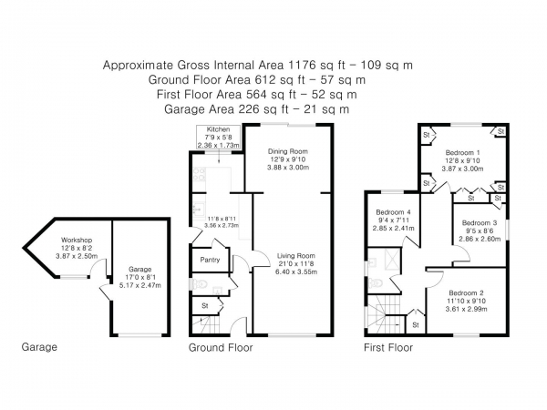 Floor Plan Image for 4 Bedroom Detached House for Sale in Fair Leas, Saffron Walden