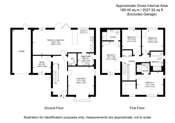 Floor Plan Image for 4 Bedroom Detached House for Sale in Joyce Frankland Close,, Newport, Saffron Walden