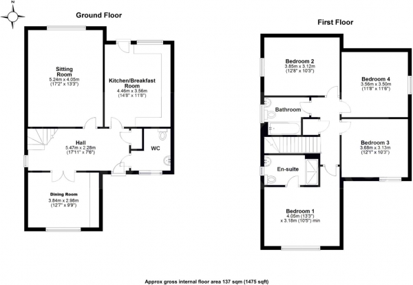 Floor Plan Image for 4 Bedroom Detached House for Sale in Haynes Road, Clavering, Saffron Walden