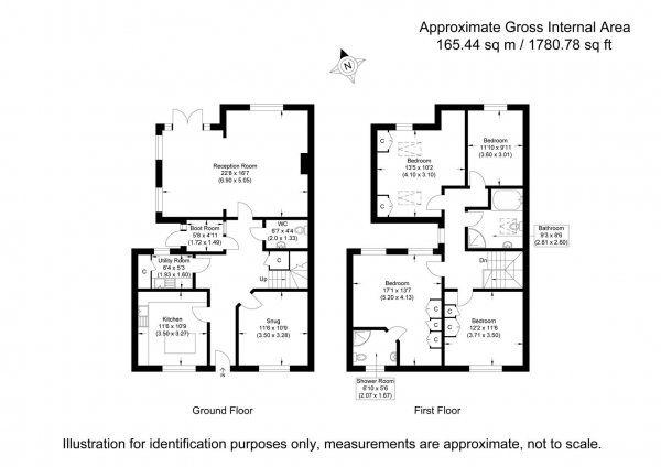 Floor Plan for 4 Bedroom Terraced House for Sale in Station Road, Newport, Saffron Walden, CB11, 3PL - Guide Price &pound700,000