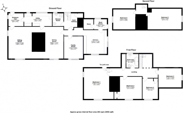 Floor Plan for 6 Bedroom Detached House for Sale in Radwinter, Saffron Walden, CB10, 2TF - Guide Price &pound1,100,000