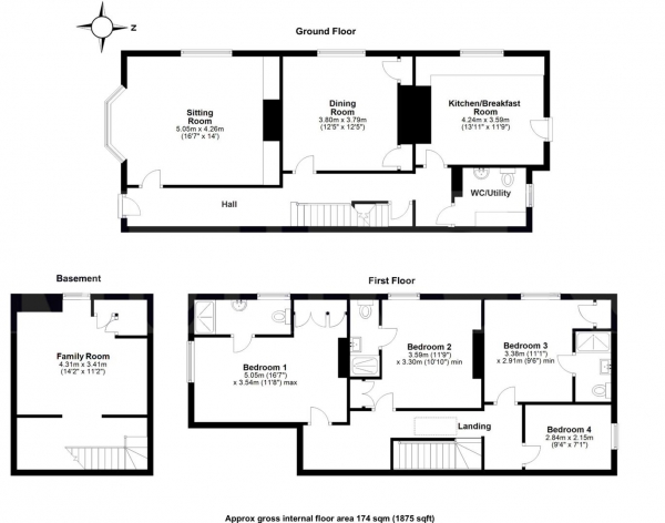 Floor Plan for 4 Bedroom Semi-Detached House for Sale in Station Road, Newport, Saffron Walden, CB11, 3PL - Guide Price &pound725,000