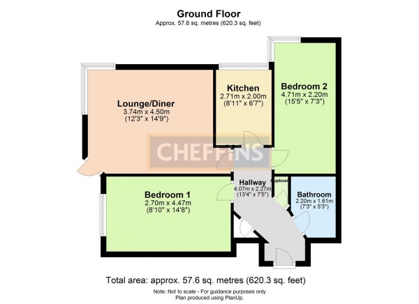 Floor Plan for 2 Bedroom Apartment to Rent in Station Street, Saffron Walden, CB11, 3HB - £294 pw | £1275 pcm