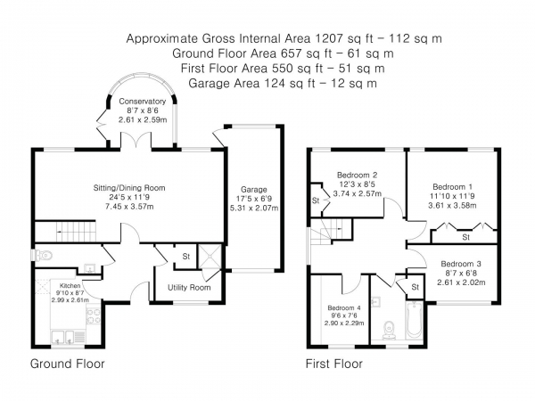 Floor Plan Image for 4 Bedroom Detached House for Sale in Green Street, Duxford, Cambridge