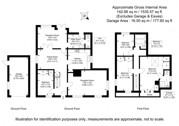 Floor Plan Image for 4 Bedroom Detached House for Sale in Moor End, Great Sampford