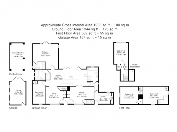 Floor Plan Image for 5 Bedroom Detached House for Sale in Crow Lane, Reed, Royston