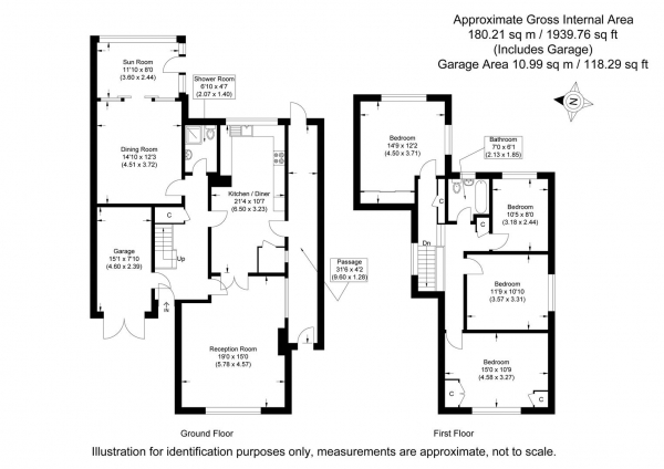 Floor Plan Image for 4 Bedroom Detached House for Sale in Farmadine, Saffron Walden