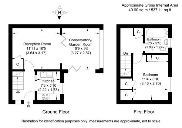 Floor Plan Image for 1 Bedroom Semi-Detached House for Sale in Shrublands, Saffron Walden