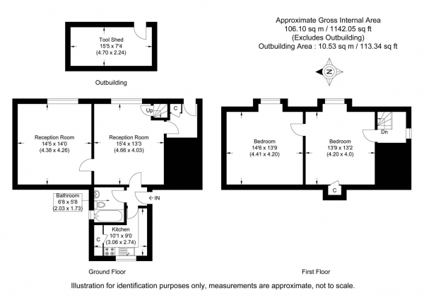 Floor Plan Image for 2 Bedroom Semi-Detached House for Sale in Finchingfield Road, Hempstead, Saffron Walden