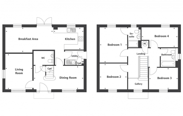 Floor Plan for 4 Bedroom Detached House for Sale in Myhill Close, Saffron Walden, CB10, 2RB - Guide Price &pound635,000