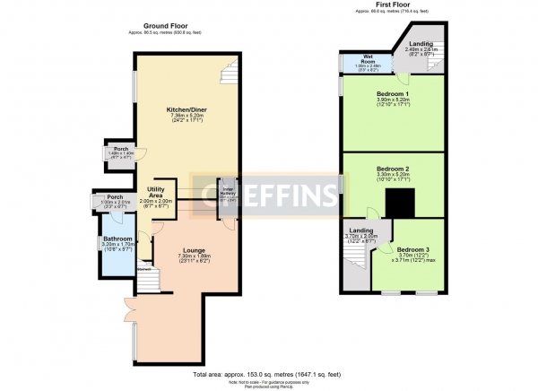 Floor Plan Image for 3 Bedroom Semi-Detached House to Rent in High Street, Castle Camps, Cambridge