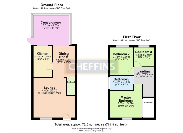 Floor Plan Image for 3 Bedroom End of Terrace House for Sale in Goddard Way, Saffron Walden