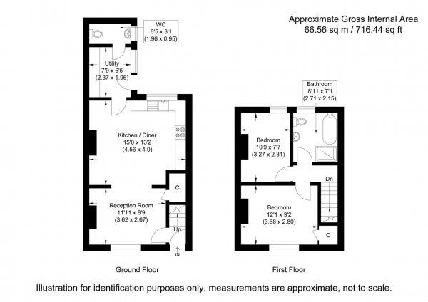 Floor Plan Image for 2 Bedroom Terraced House for Sale in Coploe Road, Ickleton, Saffron Walden