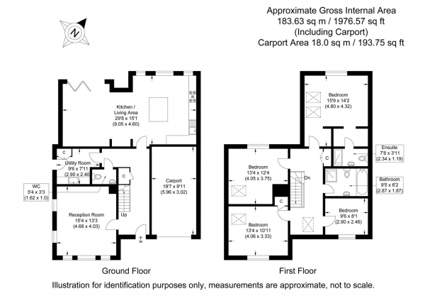 Floor Plan Image for 4 Bedroom Semi-Detached House for Sale in Pale Green, Helions Bumpstead, Haverhill