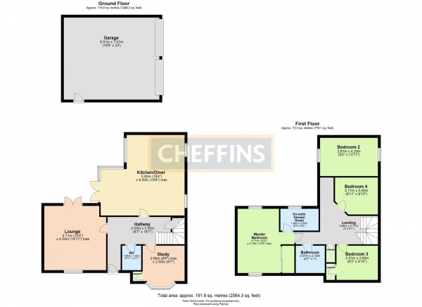 Floor Plan Image for 4 Bedroom Detached House to Rent in Stanley Road, Great Chesterford, Saffron Walden