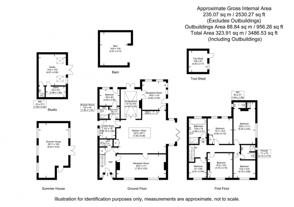 Floor Plan for 6 Bedroom Detached House for Sale in Abbey Street, Ickleton, Saffron Walden, CB10, 1SS - Guide Price &pound1,250,000