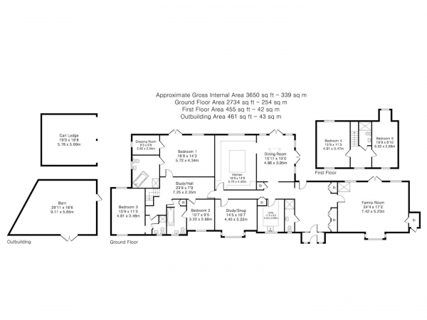 Floor Plan Image for 5 Bedroom Detached House for Sale in Debden Road, Saffron Walden