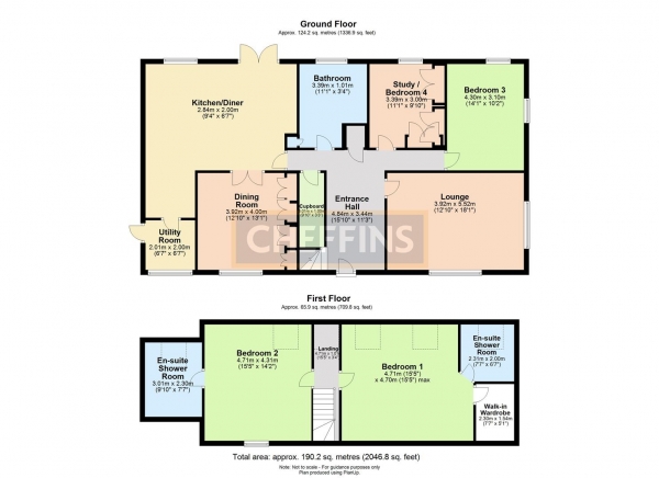 Floor Plan Image for 4 Bedroom Detached House for Sale in High Street, Little Chesterford, Saffron Walden