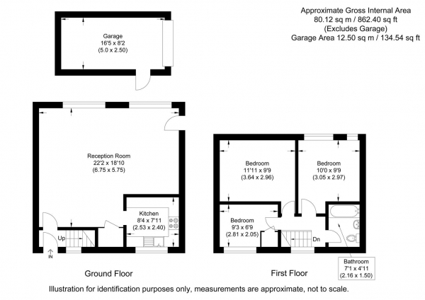 Floor Plan for 3 Bedroom Semi-Detached House to Rent in Clay Pit Piece, Saffron Walden, CB11, 4DR - £323 pw | £1400 pcm