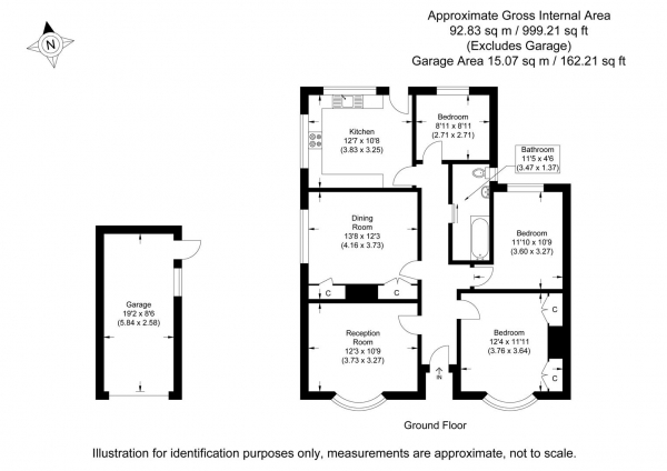 Floor Plan Image for 3 Bedroom Detached Bungalow for Sale in Radwinter Road, Sewards End, Saffron Walden