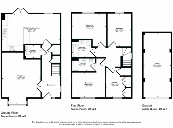 Floor Plan for 4 Bedroom Detached House for Sale in Campling Street, Saffron Walden, CB10, 2PT - Guide Price &pound575,000