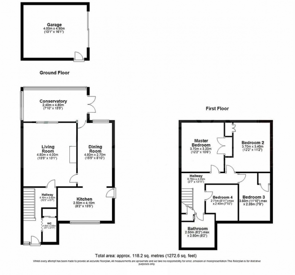 Floor Plan Image for 4 Bedroom Semi-Detached House for Sale in Wheatsheaf Way, Linton, Cambridge