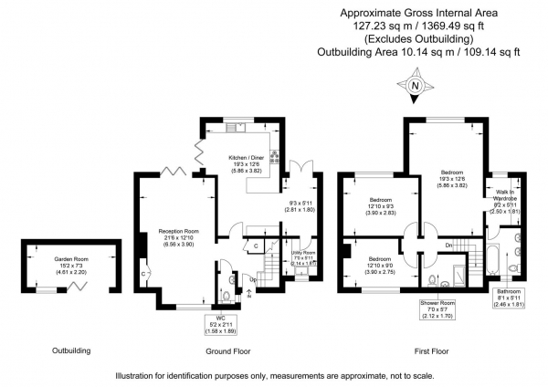 Floor Plan Image for 3 Bedroom Detached House for Sale in Gaces Acre, Newport