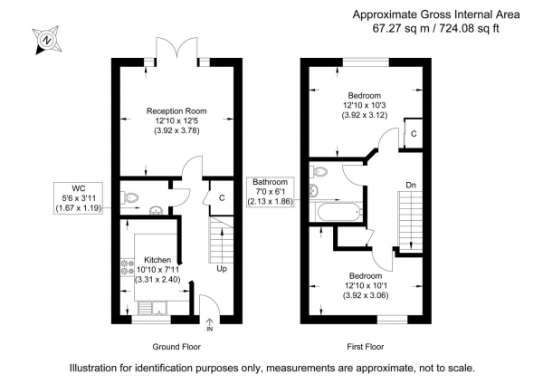 Floor Plan Image for 2 Bedroom Semi-Detached House for Sale in Bugle Close, Stansted