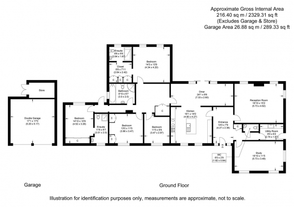 Floor Plan Image for 4 Bedroom Detached House for Sale in Cornish Hall End Road, Stambourne