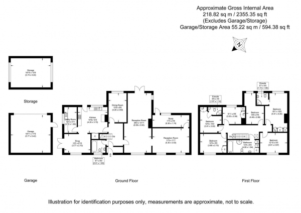 Floor Plan Image for 6 Bedroom Detached House for Sale in Oxen End, Little Bardfield