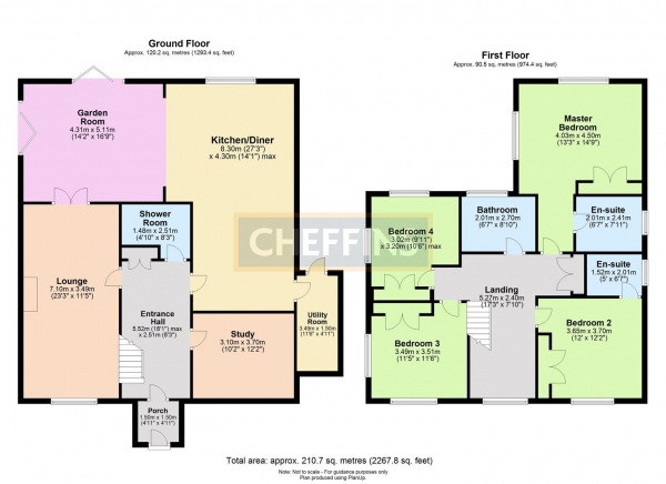 Floor Plan Image for 4 Bedroom Detached House to Rent in Newmarket Road, Great Chesterford, Saffron Walden