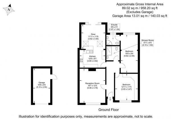 Floor Plan Image for 2 Bedroom Semi-Detached Bungalow for Sale in Styles, Little Bardfield, Braintree