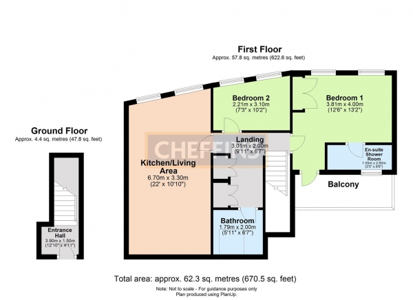 Floor Plan Image for 2 Bedroom Apartment to Rent in Fairycroft Road, Saffron Walden