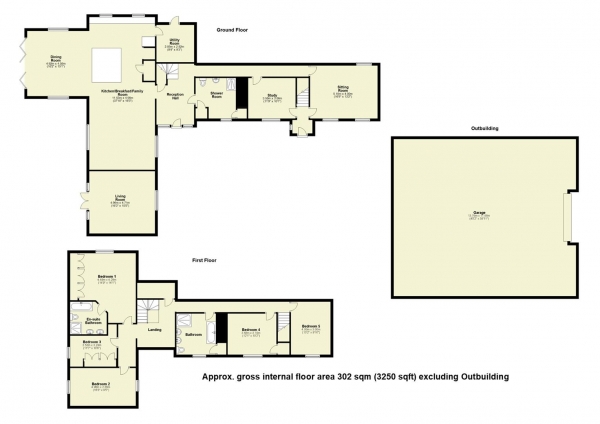 Floor Plan Image for 5 Bedroom Detached House for Sale in Chiswick End, Meldreth