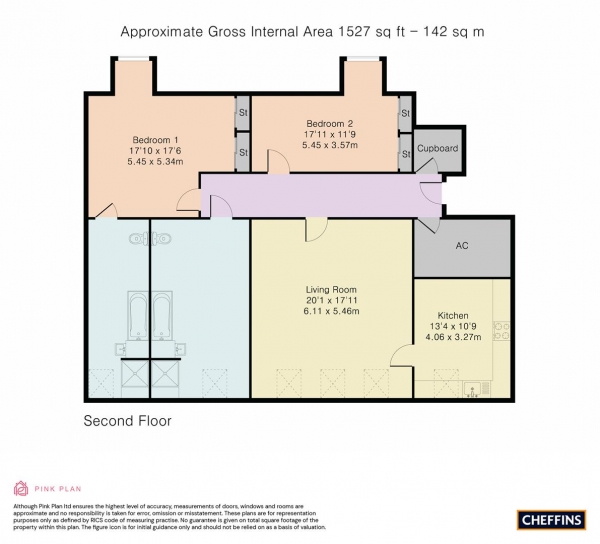 Floor Plan Image for 2 Bedroom Retirement Property for Sale in Sackville Way, Great Cambourne