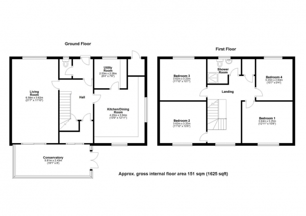 Floor Plan Image for 4 Bedroom Detached House for Sale in Prouds Farm, Eggshell Lane, Cornish Hall End, Braintree