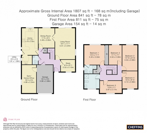 Floor Plan for 5 Bedroom Detached House for Sale in Garden End, Melbourn, SG8, 6HD - Guide Price &pound795,000