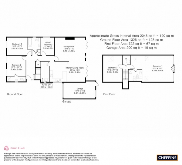 Floor Plan Image for 4 Bedroom Detached Bungalow for Sale in The Lane, Hauxton