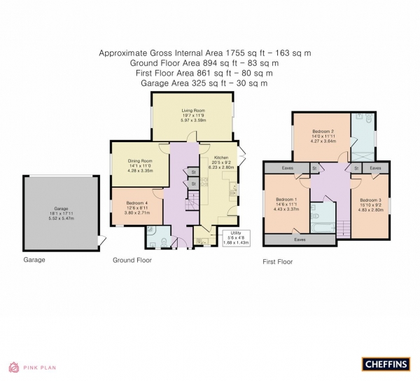 Floor Plan Image for 4 Bedroom Detached House for Sale in Spencer Drive, Melbourn, Royston