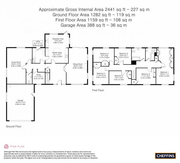 Floor Plan Image for 6 Bedroom Detached House for Sale in Church Lane, Kingston