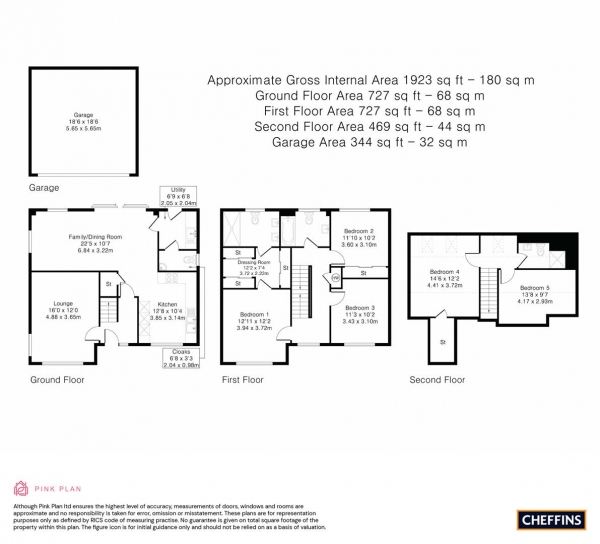 Floor Plan Image for 5 Bedroom Detached House for Sale in Arnold Close, Hauxton