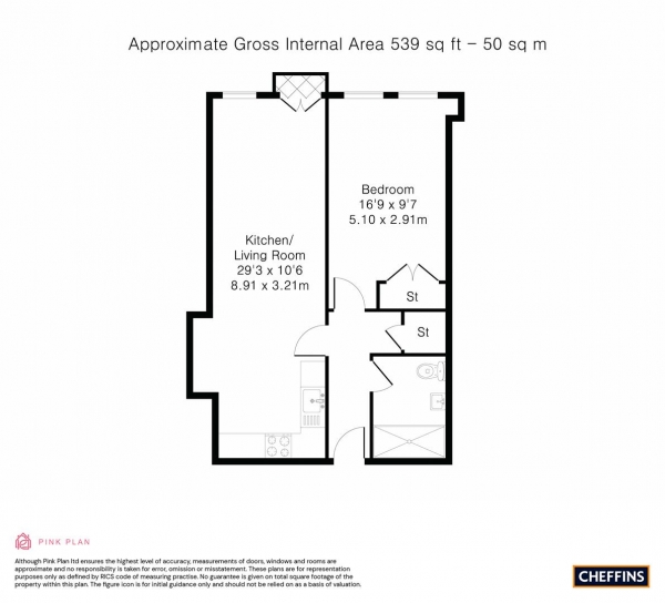 Floor Plan Image for 1 Bedroom Property for Sale in John Street, Royston