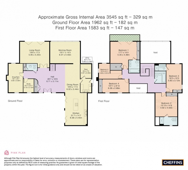 Floor Plan Image for 5 Bedroom Detached House for Sale in Long Lane, Fowlmere