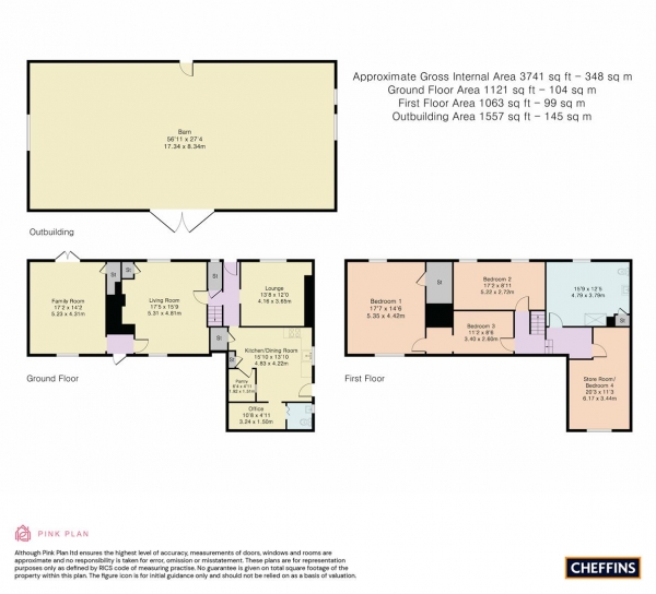 Floor Plan Image for 3 Bedroom Detached House for Sale in High Street, Cottenham