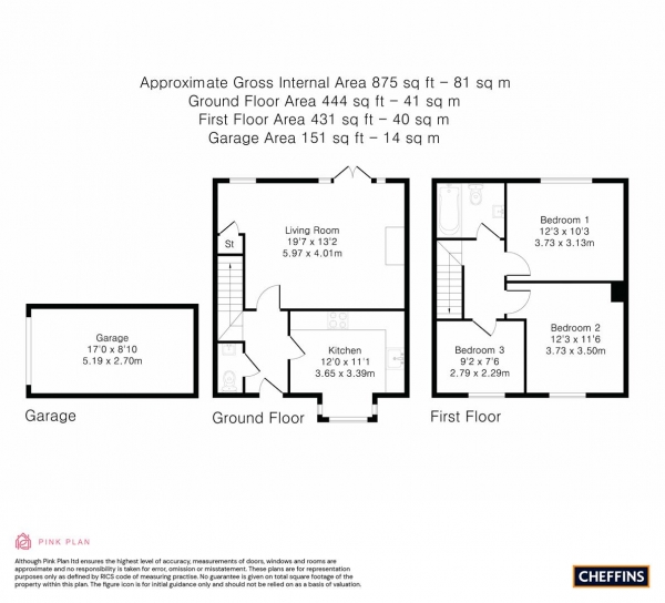 Floor Plan Image for 3 Bedroom Semi-Detached House for Sale in 1 Mortlock Mews, Mortlock Street, Melbourn