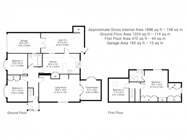 Floor Plan Image for 3 Bedroom Chalet for Sale in Kingsway, Royston