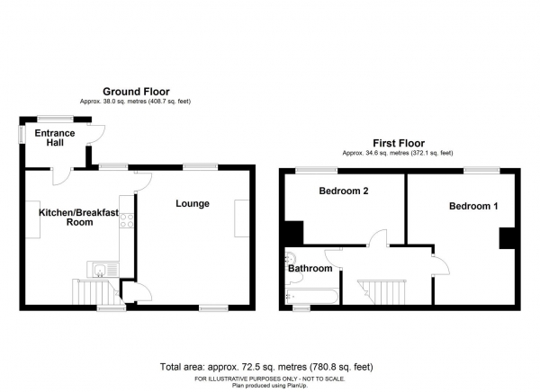 Floor Plan Image for 2 Bedroom Semi-Detached House for Sale in Mortlock Street, Melbourn